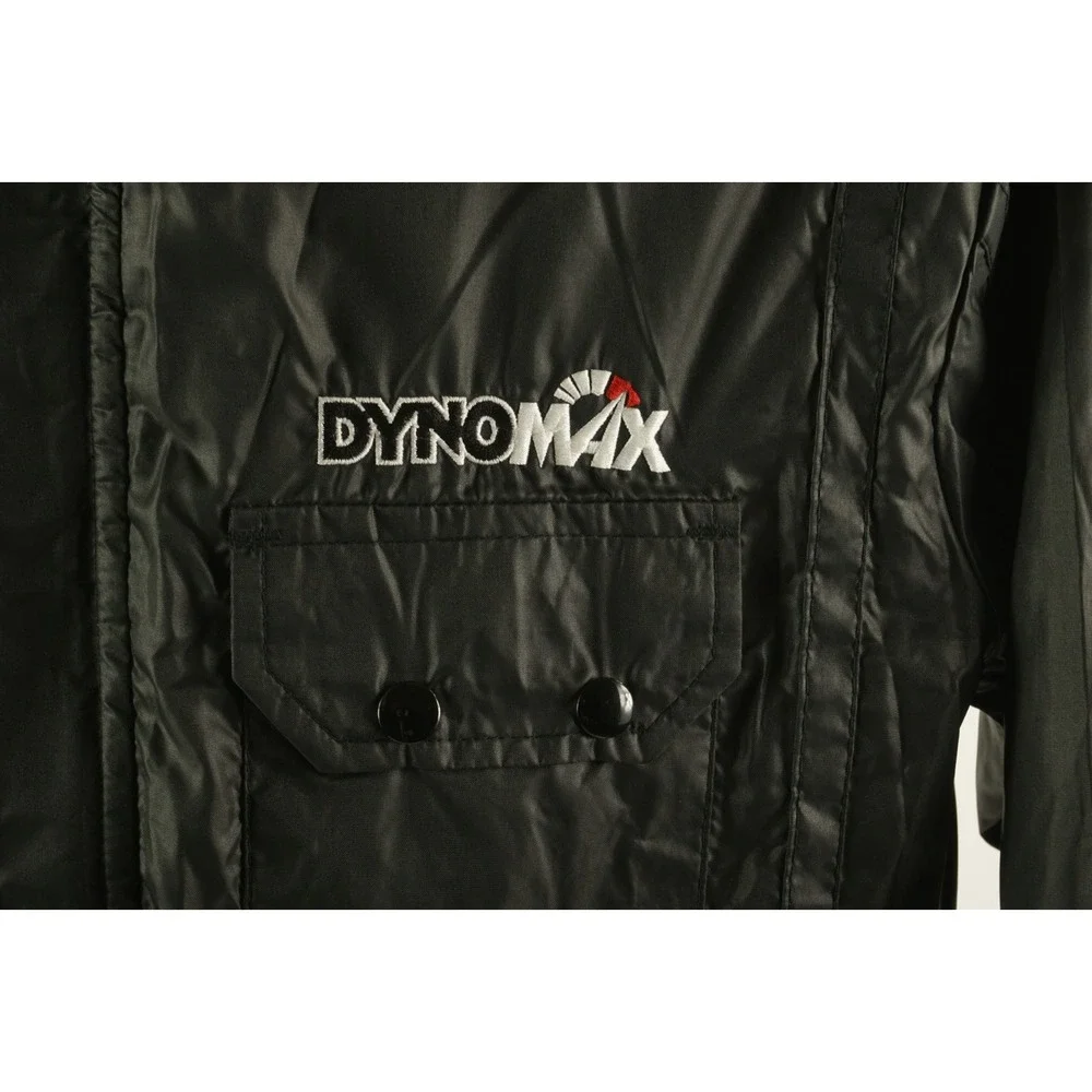 Vintage DynoMax MBA‎ Made in the USA Satin Mechanics Jacket Men's XL Black Nylon